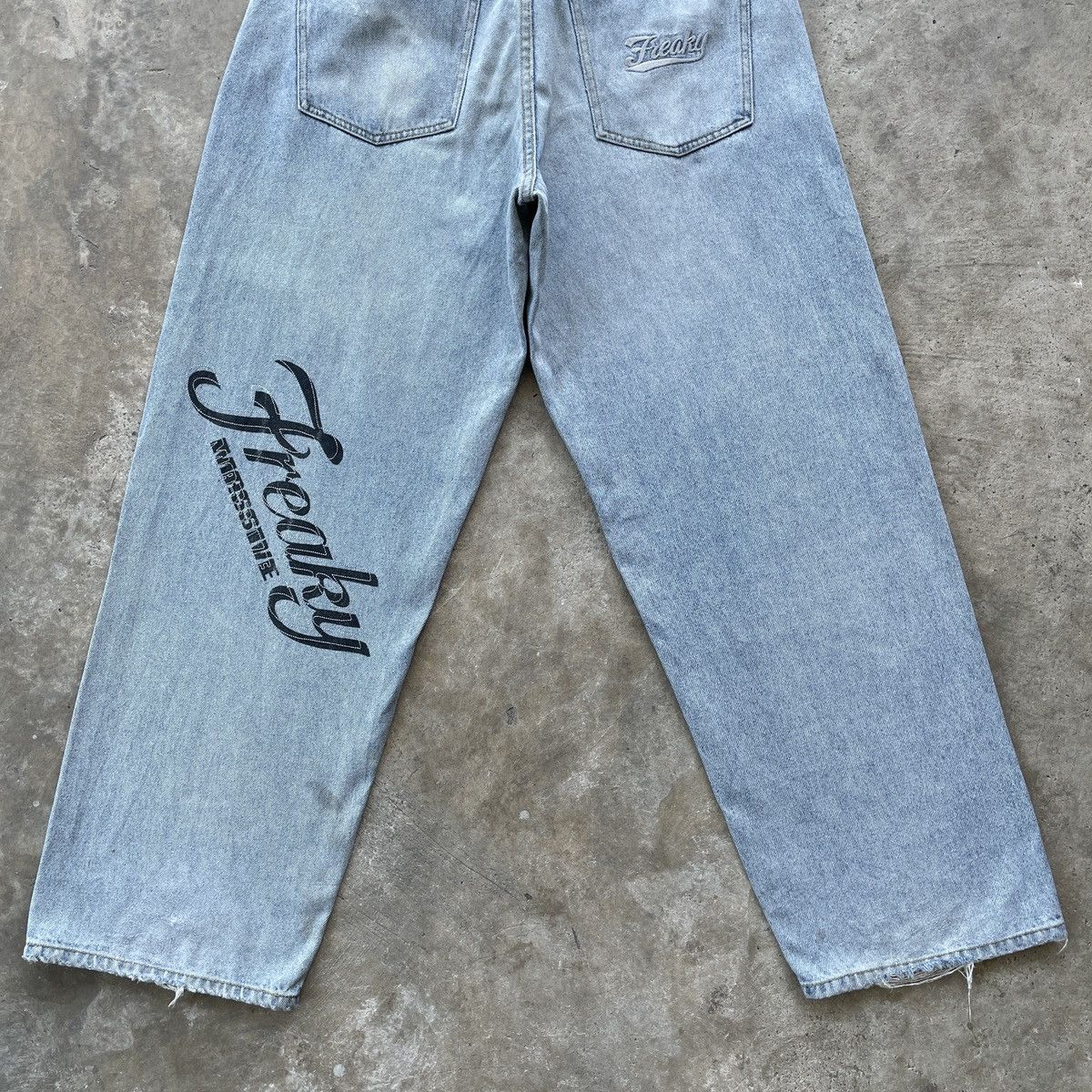 Japanese Brand RARE🔥 Vintage Freaky Soul Baggy Faded Denim Jeans Pants W33 Size US 33 - 10 Thumbnail
