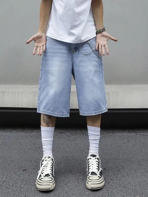 Japanese Brand × Vintage Casual Y2k Shorts Jorts Denim Size US 32 / EU 48 - 2 Thumbnail