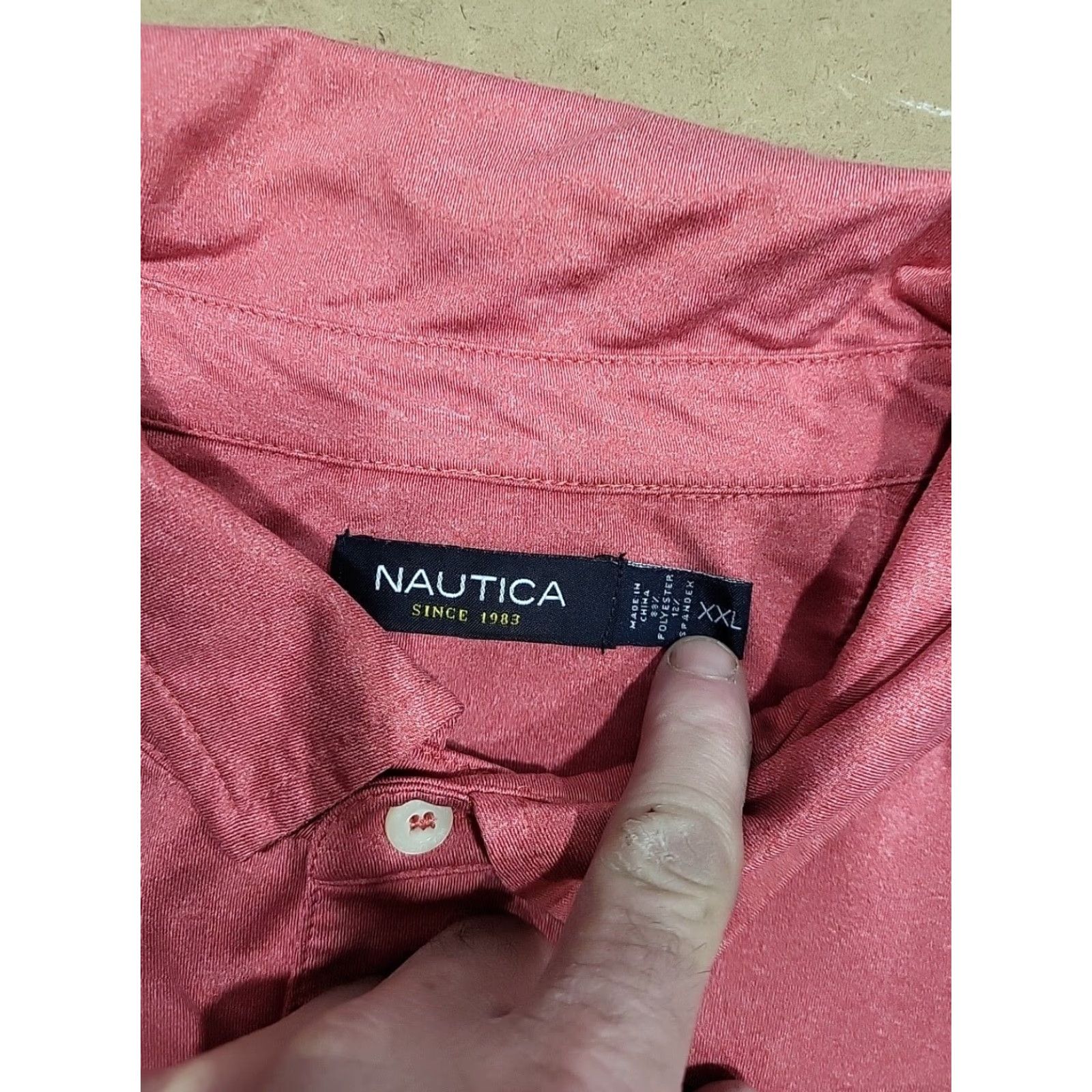 Nautica Nautica Polo Shirt Salmon 2XL Big & Tall Men Short Sleeve Stretch Classic Logo 50 Chest 30 Shirt Newport Nautica Polo Size US XXL / EU 58 / 5 - 4 Thumbnail