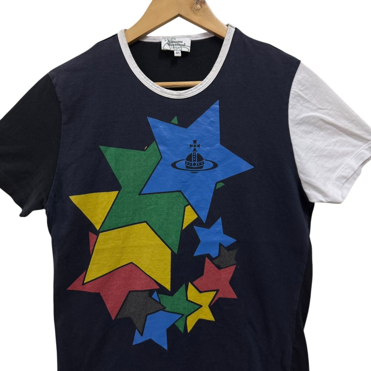 Vivienne Westwood Vivienne Westwood Saturn Classic Print Patchwork Tshirt Size US S / EU 44-46 / 1 - 2 Thumbnail