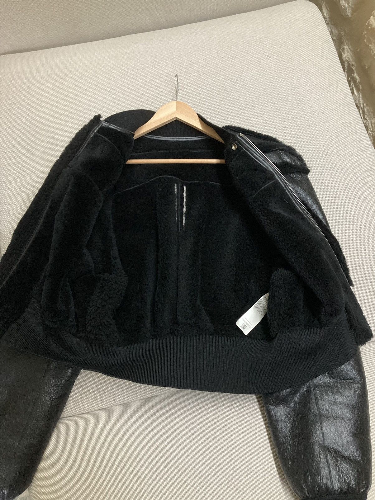 Rick Owens NEVER WORN / Rick OWENS Cropped girdered shearling jacket Size US M / EU 48-50 / 2 - 3 Thumbnail