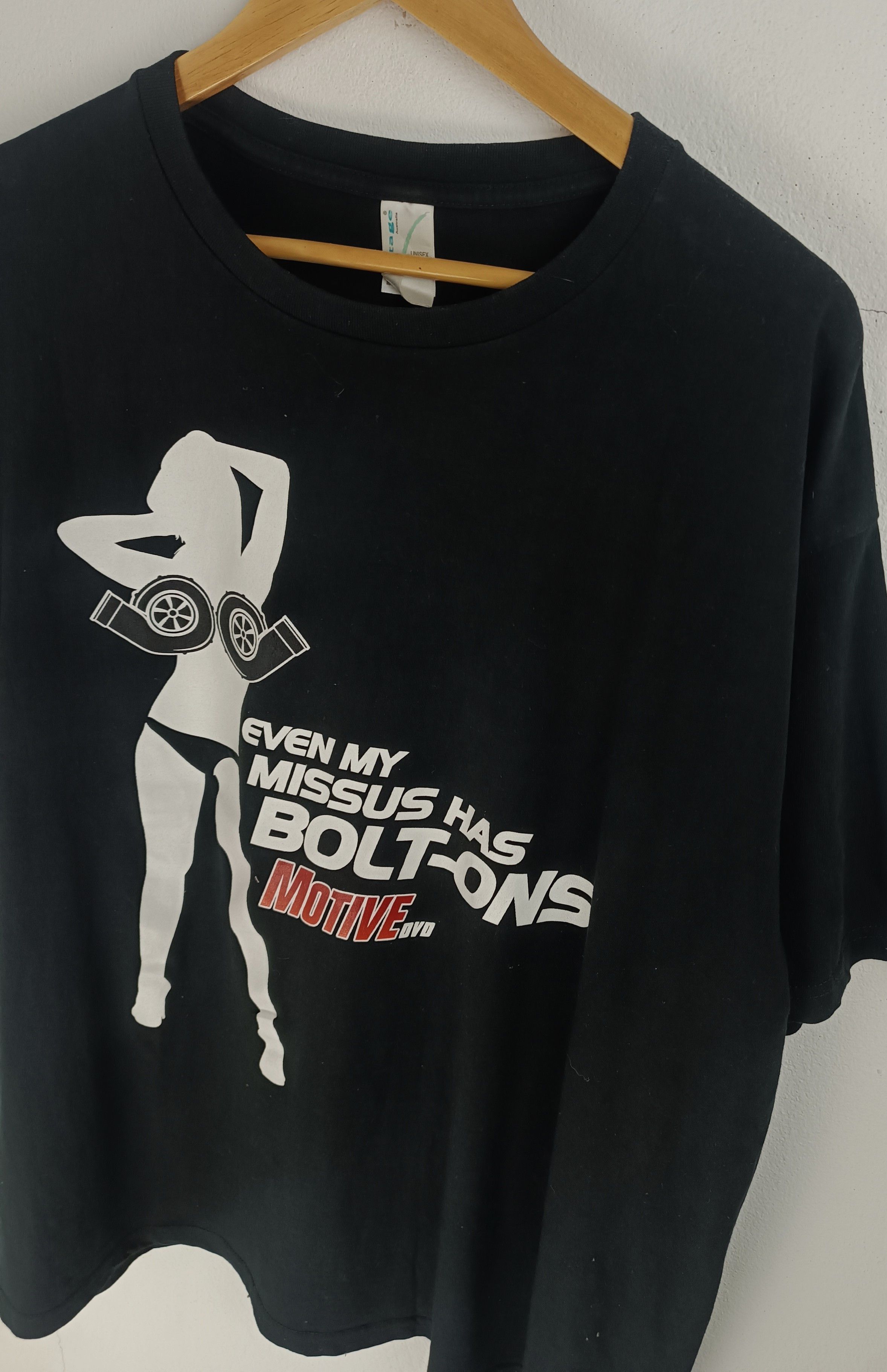 Vintage VINTAGE BOLT ON MOTIVE DVD CAR RACING NASCAR PARODY FUNNY T Size US XL / EU 56 / 4 - 7 Thumbnail