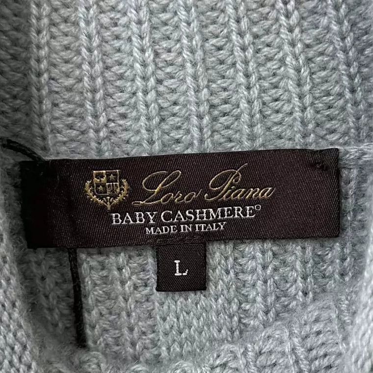Loro Piana LORO PIANA Light blue baby cashmere knit sweater Size L / US 10 / IT 46 - 4 Thumbnail