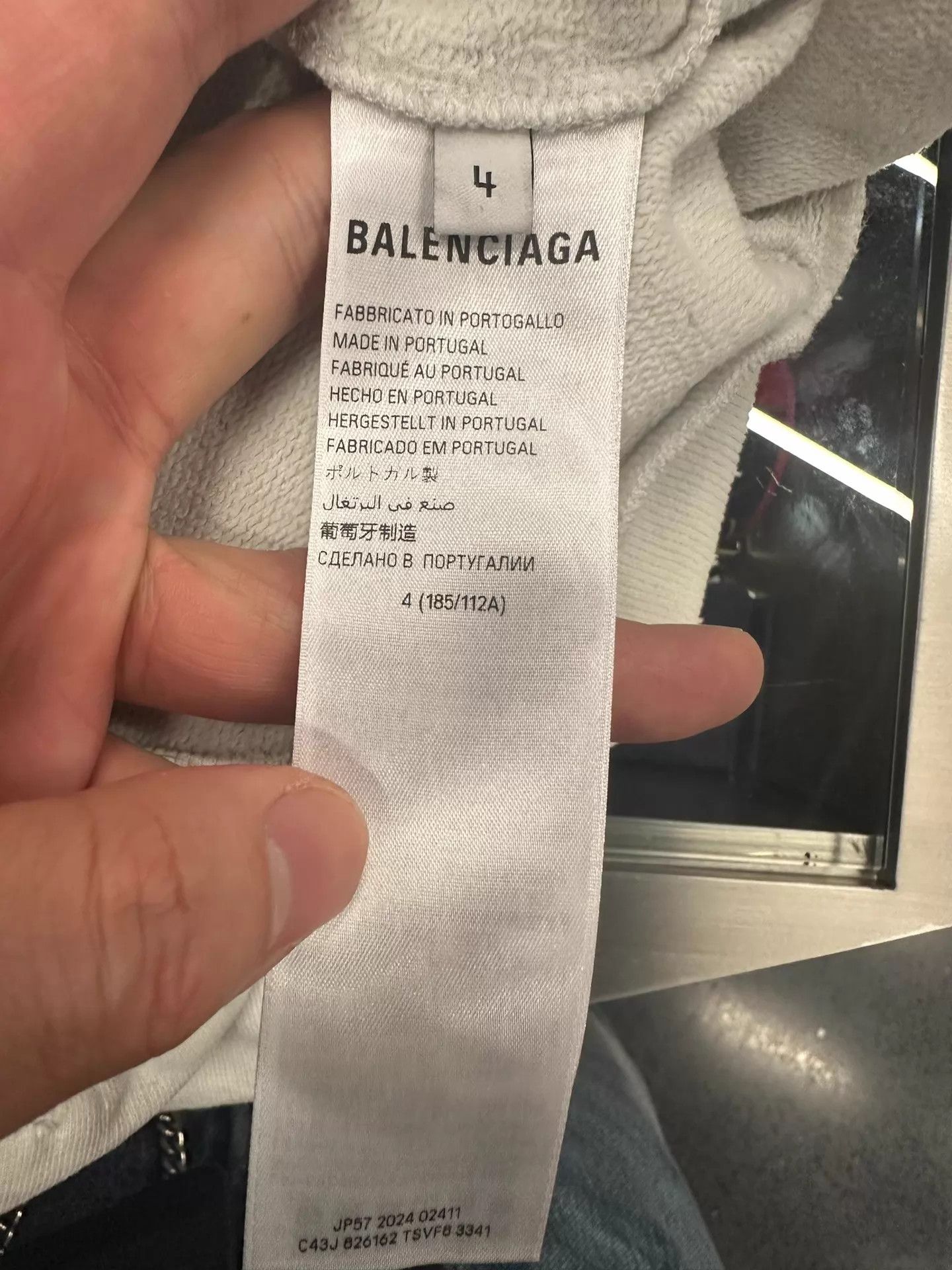 Balenciaga Balenciaga Tape Logo White Zip Hoodie 4 Size US XL / EU 56 / 4 - 4 Thumbnail