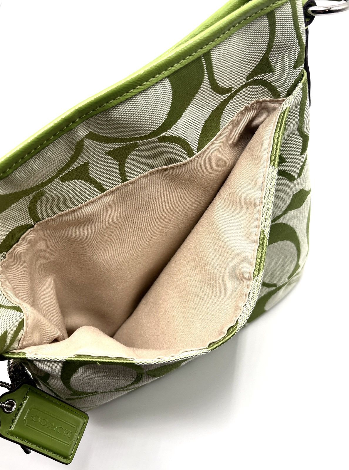 Coach Coach 2013 Lime Green Canvas Crossbody Bag Size ONE SIZE - 5 Thumbnail