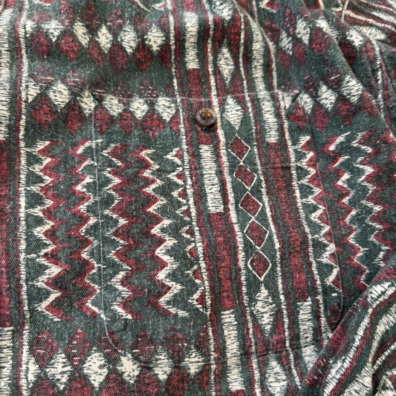 Jansport Vintage 90s Jansport Geometric Aztec Flannel Shirt L RARE Size US L / EU 52-54 / 3 - 4 Thumbnail