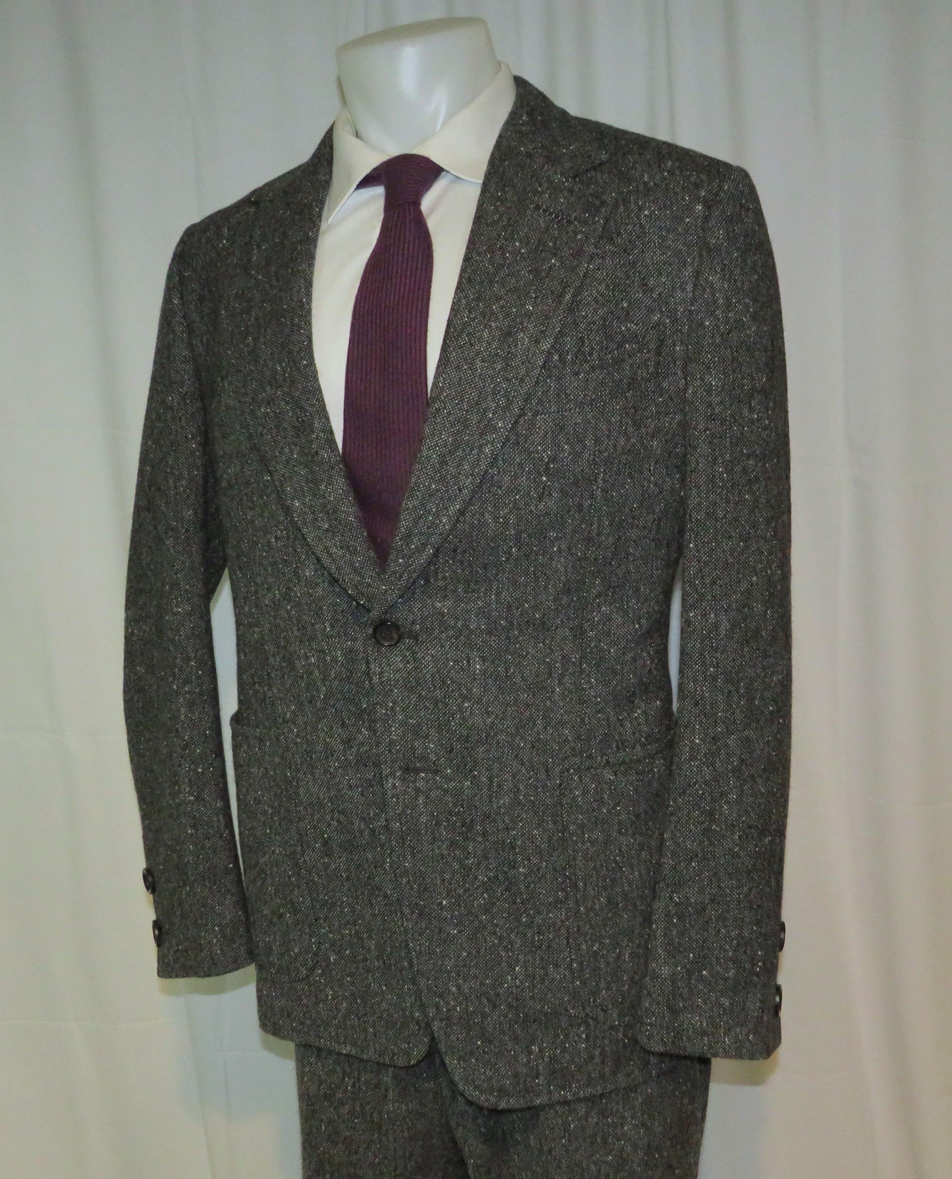 Tom Ford Current Gray Donegal Tweed Two Button Suit 44R Size 44R - 8 Thumbnail