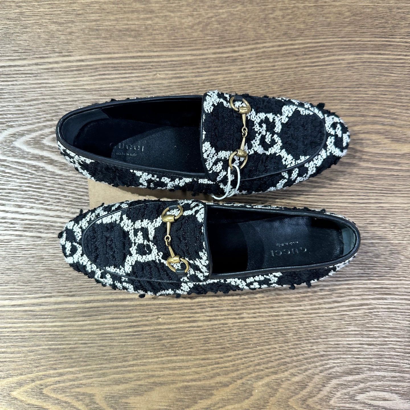 Gucci Gucci Women's Horsebit GG Loafer Black/White 37 Size US 6.5 / IT 36.5 - 4 Thumbnail
