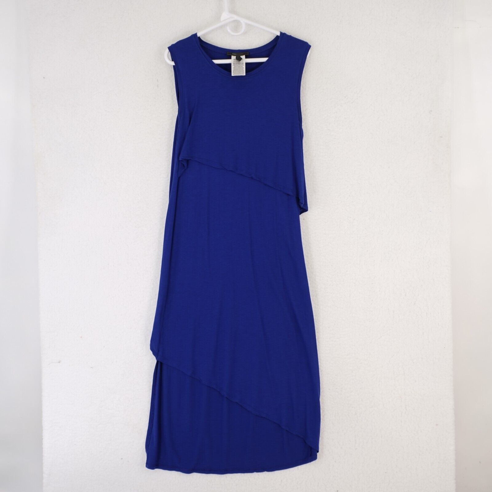Bcbgmaxazria BCBGMAXAZRIA Royal Blue Layered Dress Medium Scoop Neck Maxi Size M / US 6-8 / IT 42-44 - 1 Thumbnail