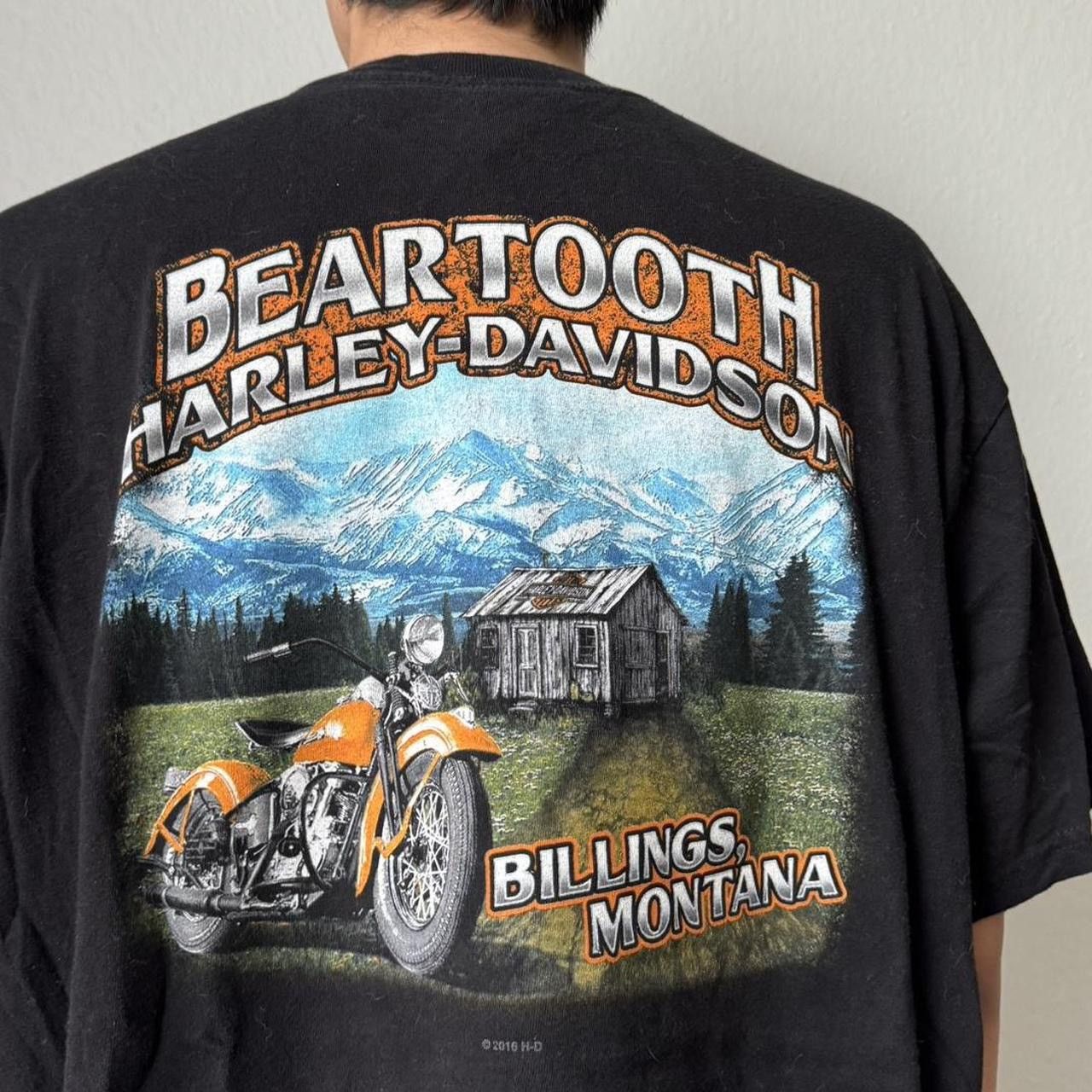 Harley Davidson × Vintage Vintage Harley Davidson Billings Montana Graphics Black Tee Size US XL / EU 56 / 4 - 1 Thumbnail