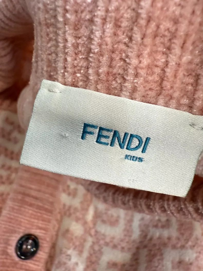 Fendi FENDI Full cream color with F-patterned sweater in snow ny Size M / US 6-8 / IT 42-44 - 3 Thumbnail