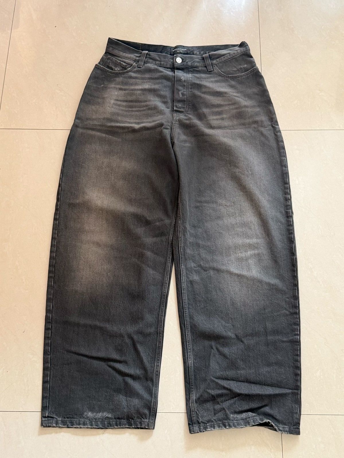 Balenciaga Waxed/Coated Jeans | Grailed
