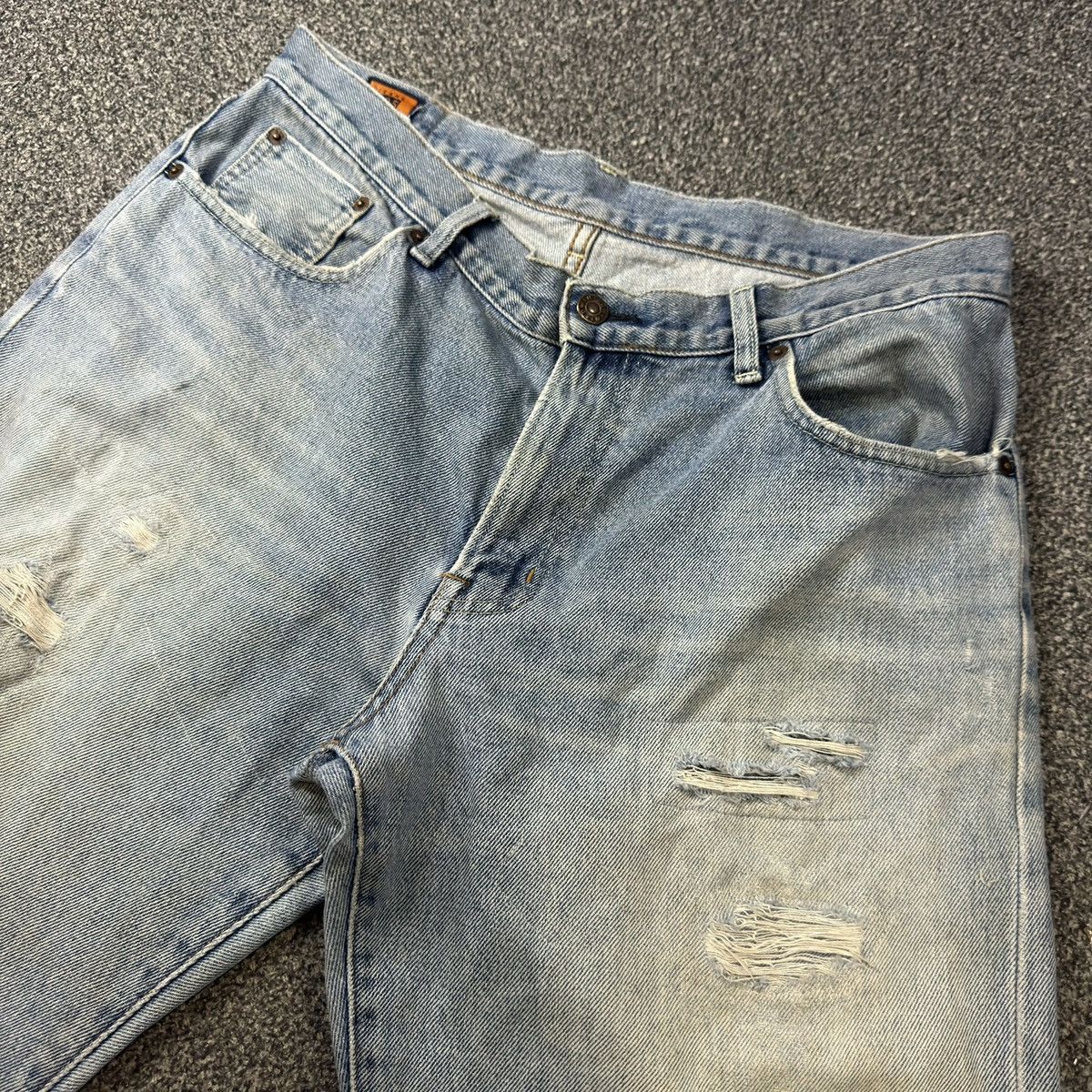 Japanese Brand Vintage Japanese Edwin 505xx Selvedge Thrashed Faded Jean Size US 34 / EU 50 - 3 Thumbnail