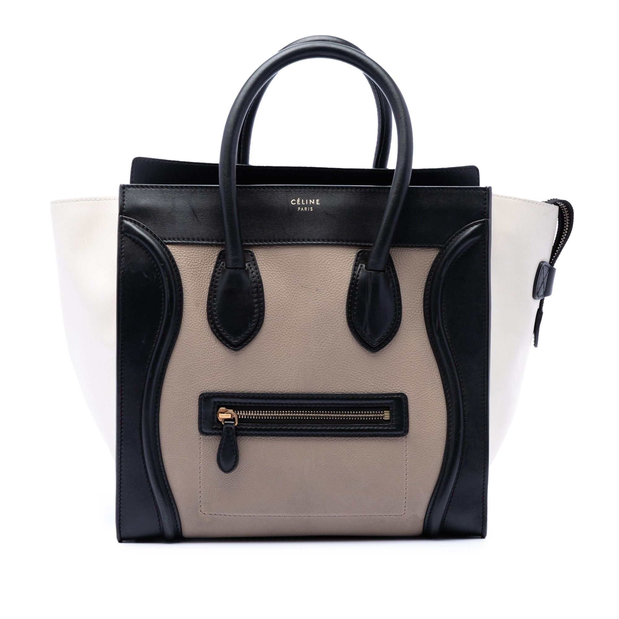 Celine Mini Tricolor Leather Luggage Tote Size ONE SIZE - 1 Thumbnail
