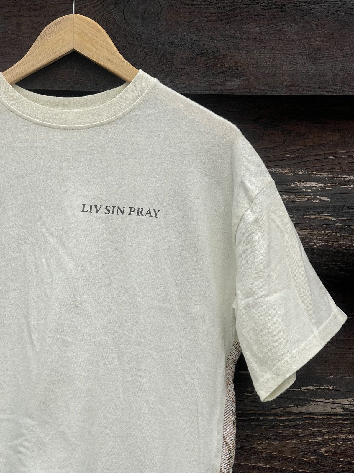 Designer Liv Sin Pray embroidered full back antique t-shirt tee hand Size US XS / EU 42 / 0 - 9 Thumbnail