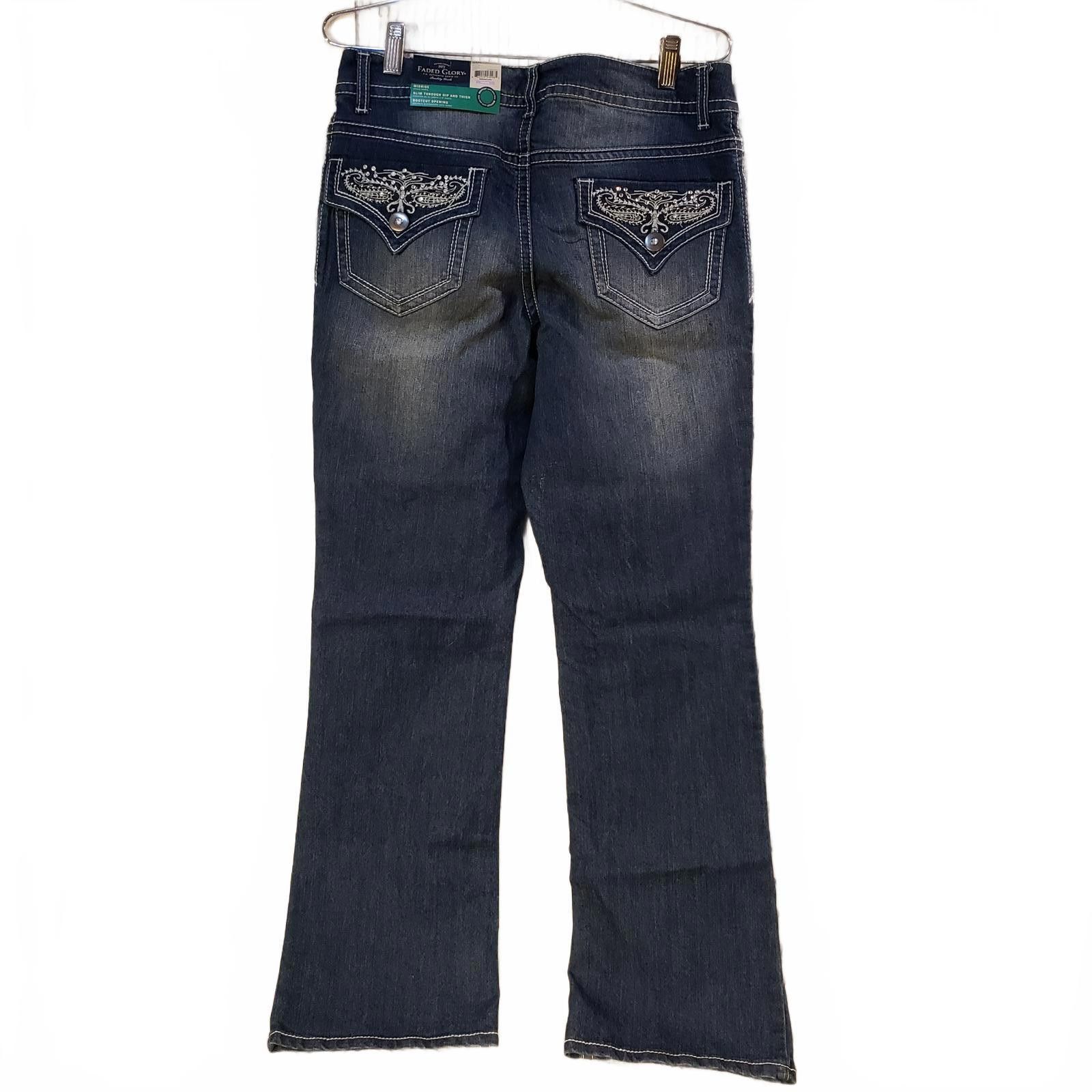 Faded Glory Faded Glory Women's Bootcut Jeans Embroidered Back Pockets Size 30" / US 8 / IT 44 - 5 Thumbnail
