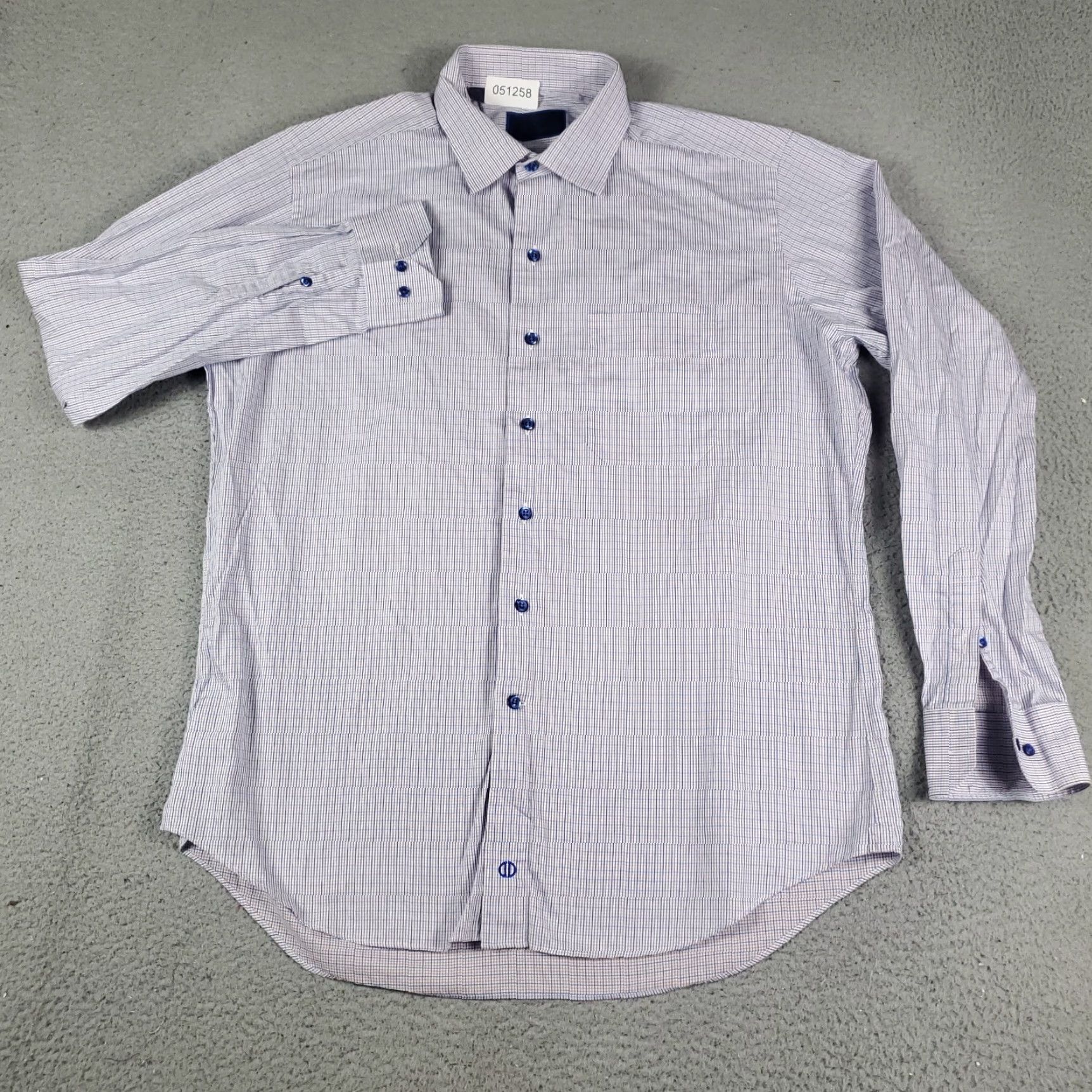 David Donahue David Donahue Shirt Mens XL Blue Check Button-Up Long Sleeve Casual Business Formal Workwear Preppy Modern Size US XL / EU 56 / 4 - 2 Thumbnail