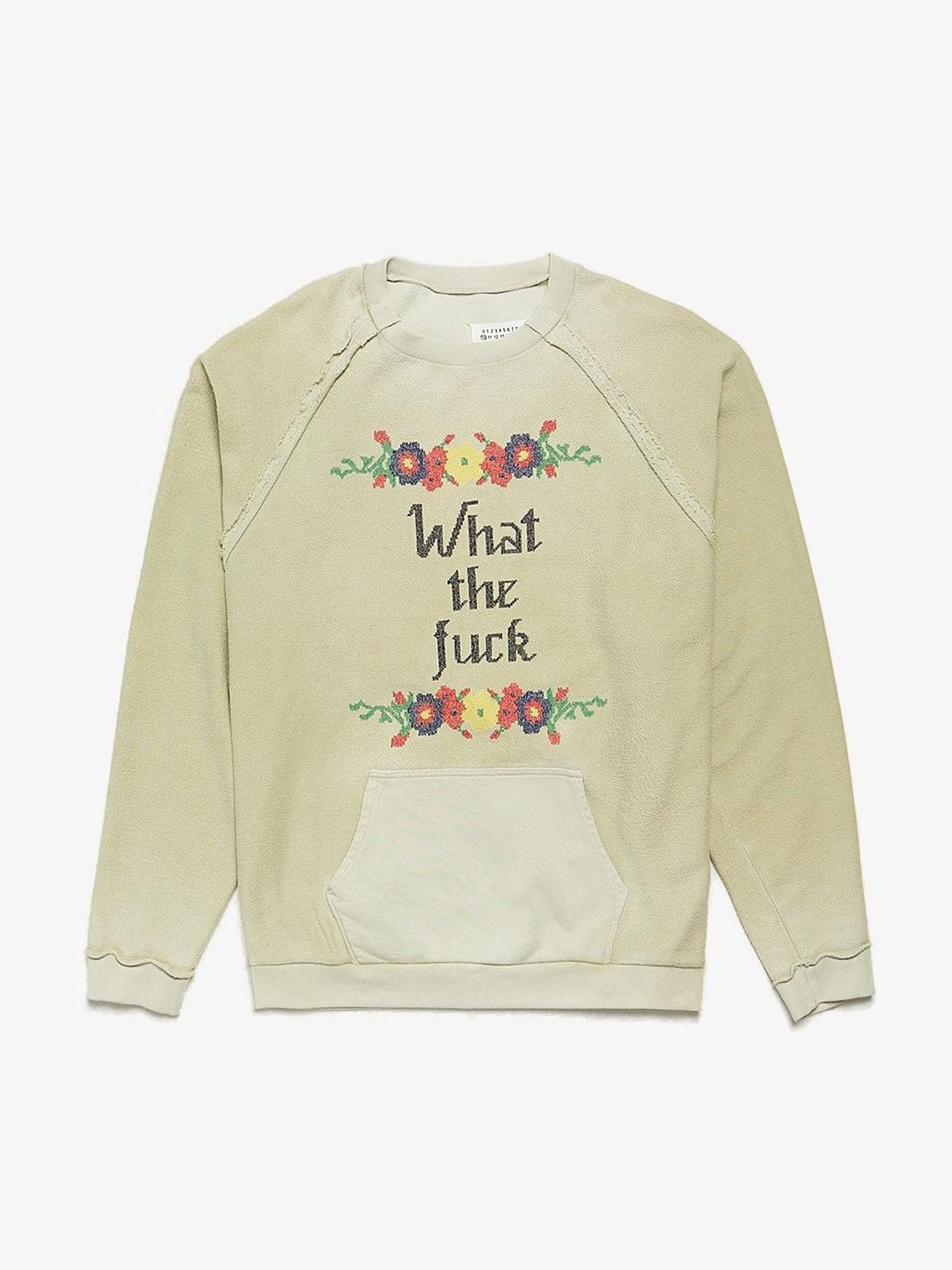 Maison Margiela Green Logo Embroidered Cotton Sweatshirt Size US S / EU 44-46 / 1 - 1 Thumbnail