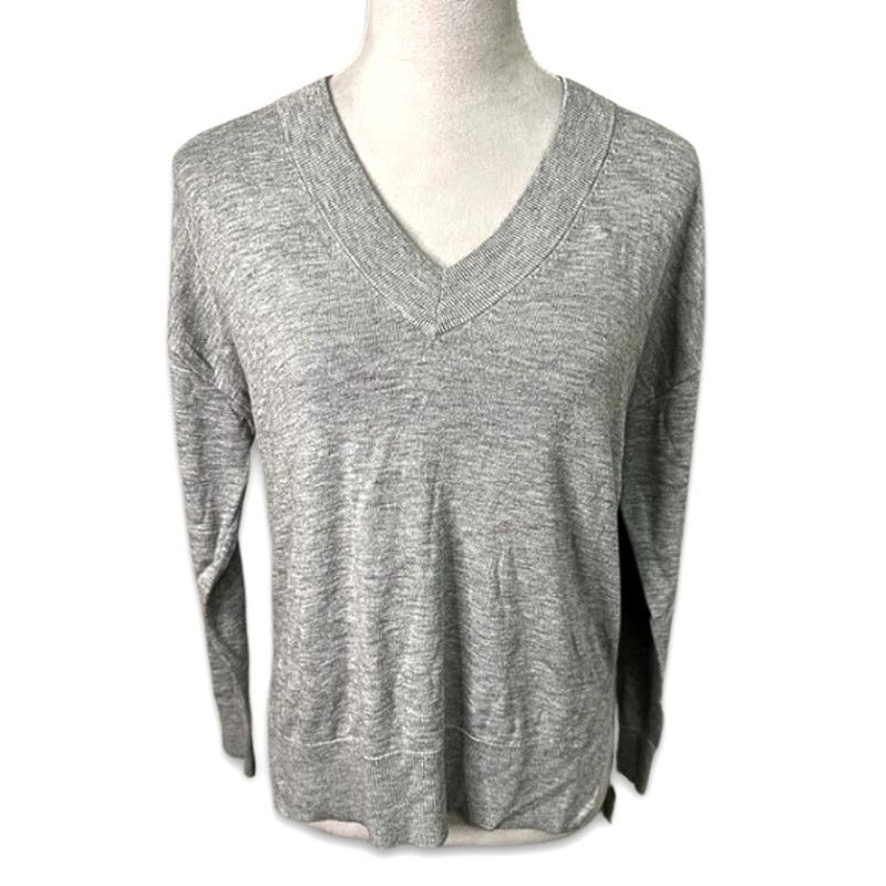 Treasure & Bond Treasure & Bond Sweater Relaxed Fit V-Neck Gray Women's XS Size XS / US 0-2 / IT 36-38 - 2 Thumbnail