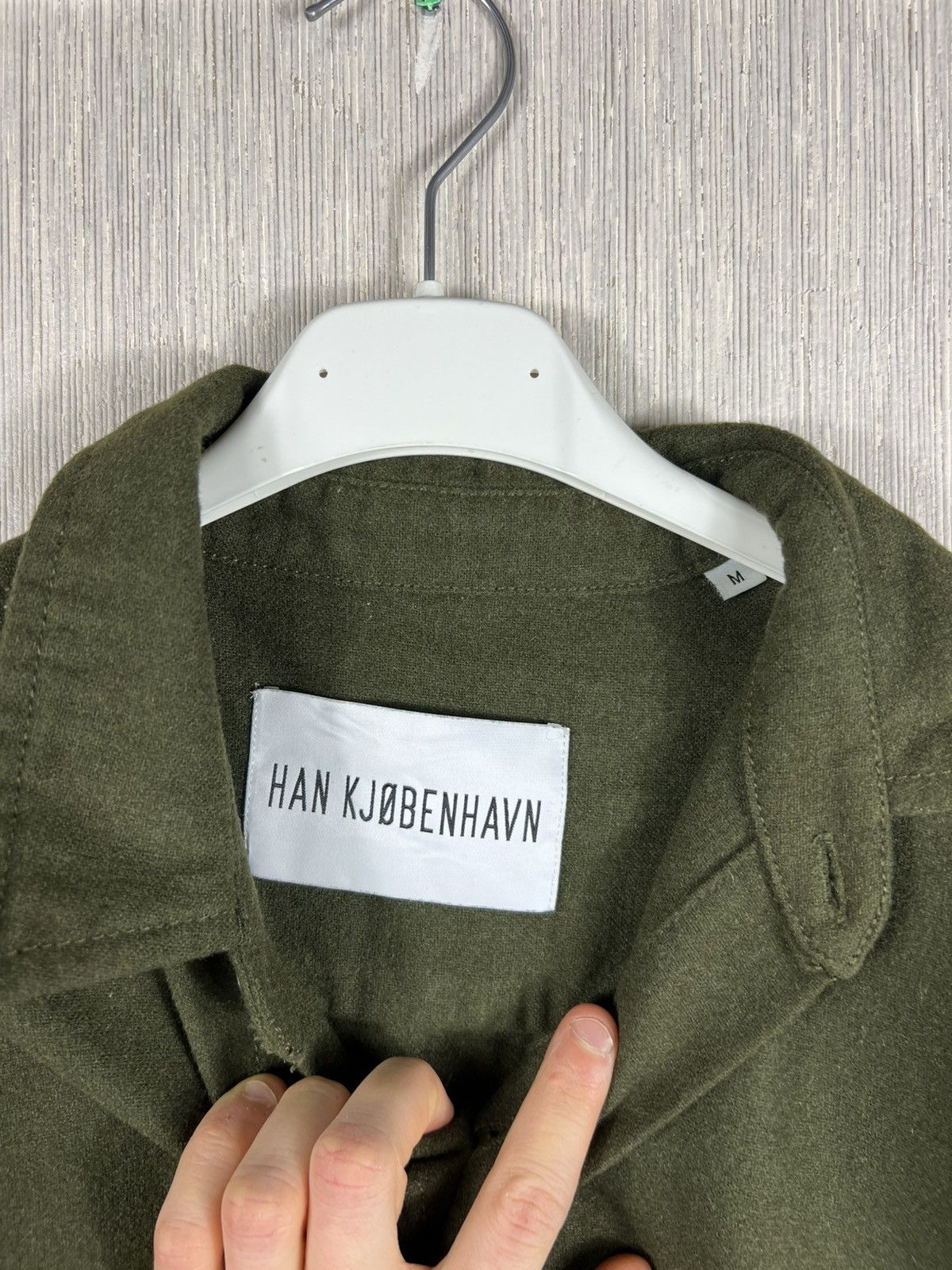Han Kjobenhavn Archival Han Kjøvenhavn public shirt wool over shirt army Size US M / EU 48-50 / 2 - 13 Thumbnail