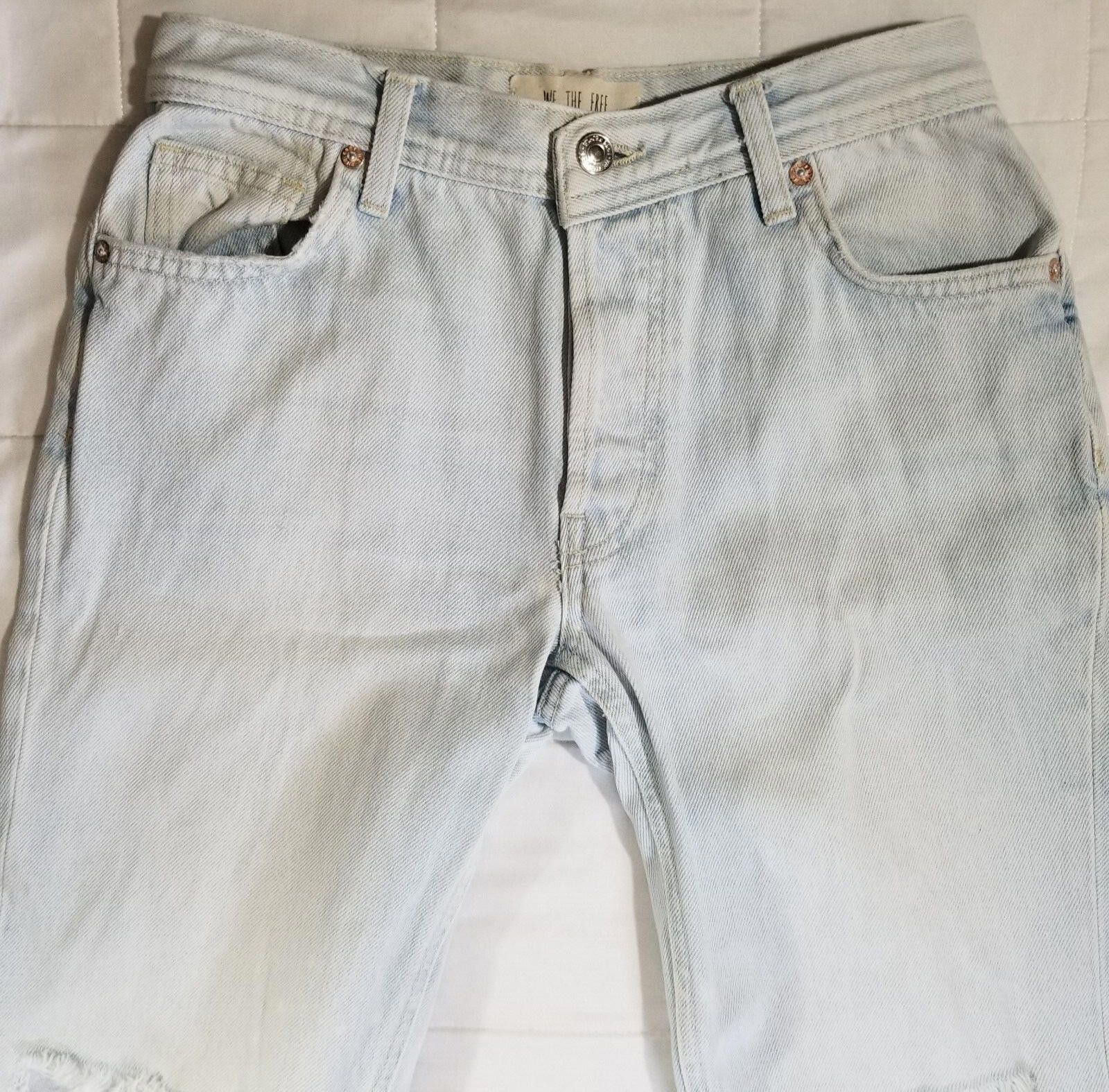 Free People Free People We The Free 25 Distressed High Waisted Jeans Size 25" / US 0 / IT 36 - 9 Thumbnail