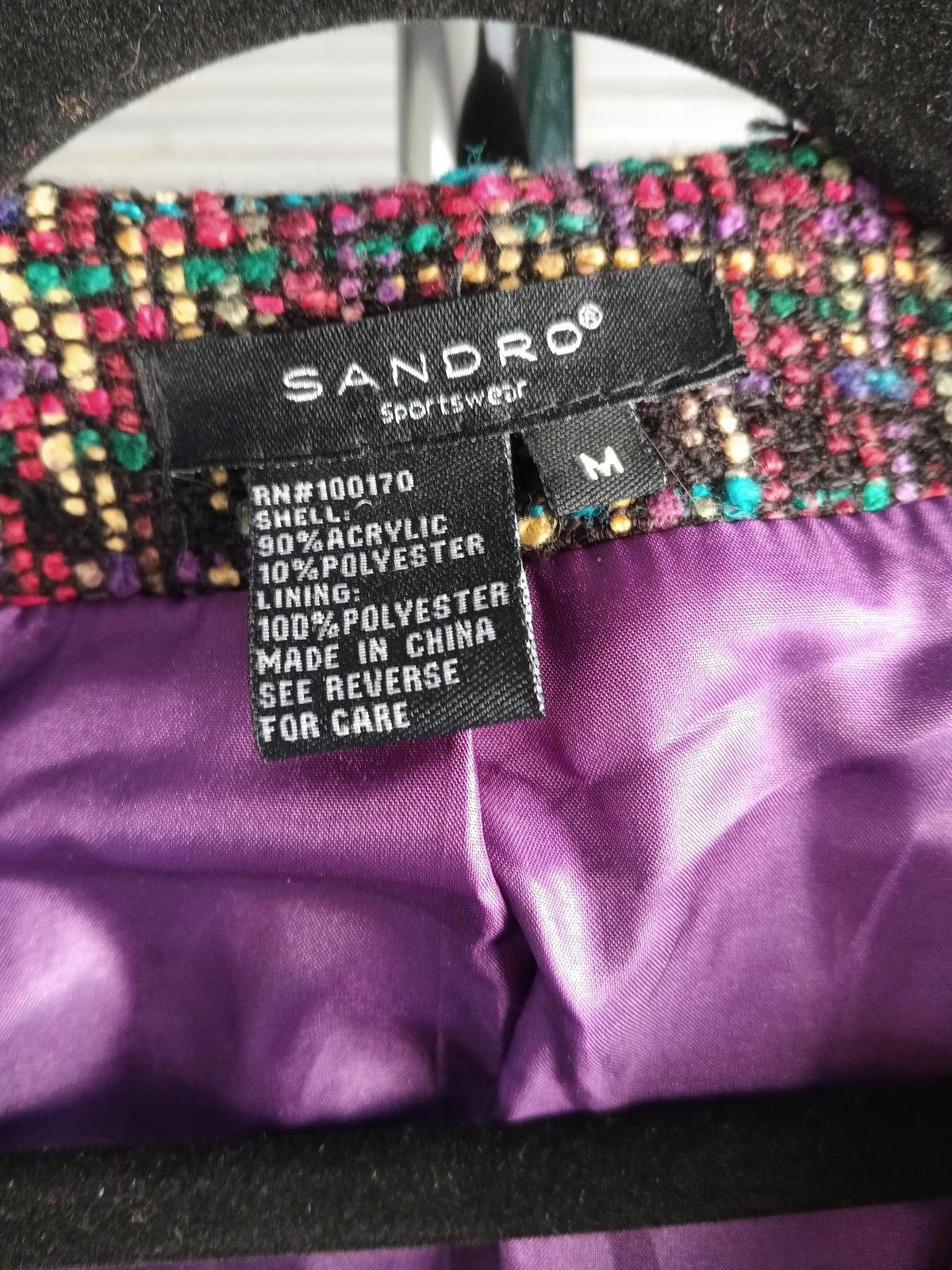 Sandro Sandro Women's Colorful Tweed Jacket Size M / US 6-8 / IT 42-44 - 3 Thumbnail