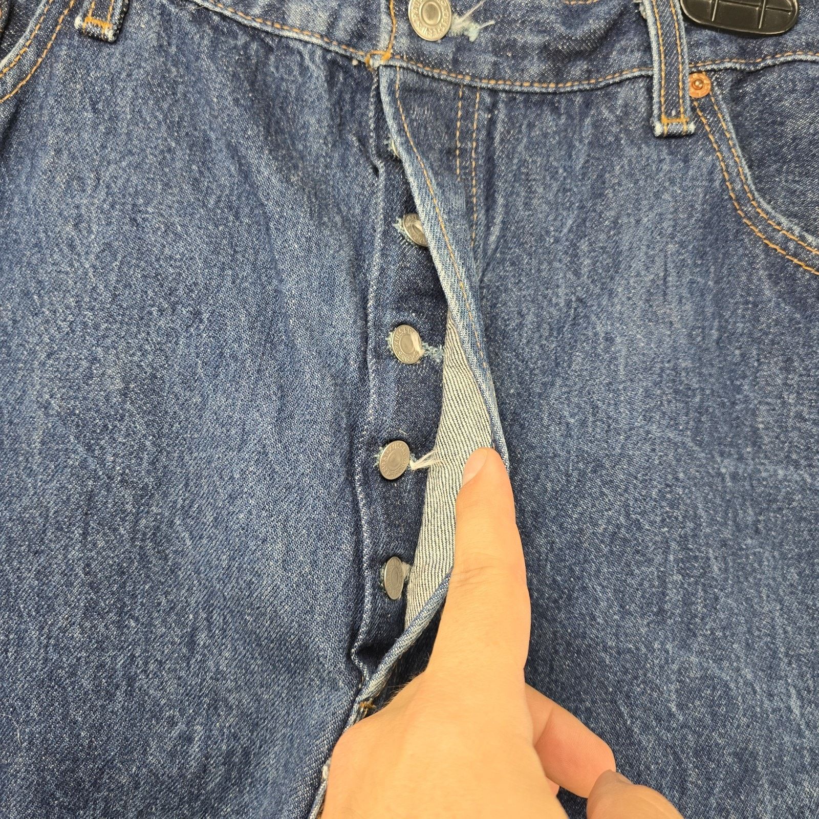 Levi's Vintage Levis 501xx Jeans 42x33 (fits 38x30) Marble USA Made Size US 38 / EU 54 - 3 Thumbnail