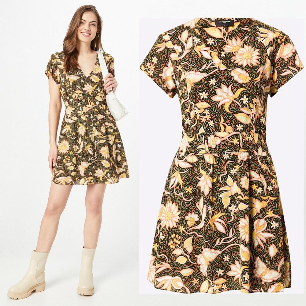 The Kooples NWT New The Kooples Paris Floral Viscose Mini Dress Size FR Size M / US 6-8 / IT 42-44 - 2 Thumbnail