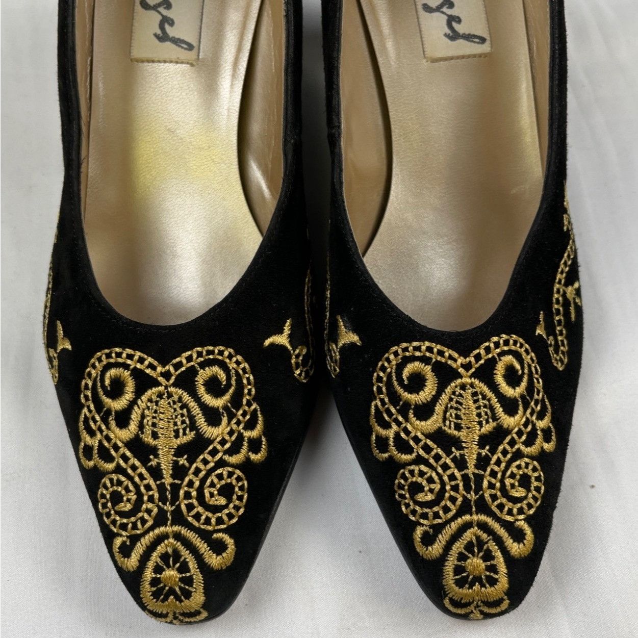 Other Spiegel Women's Black/Gold Shoes/Heels Sz 6B SKU 4343 Size US 6 / IT 36 - 3 Thumbnail