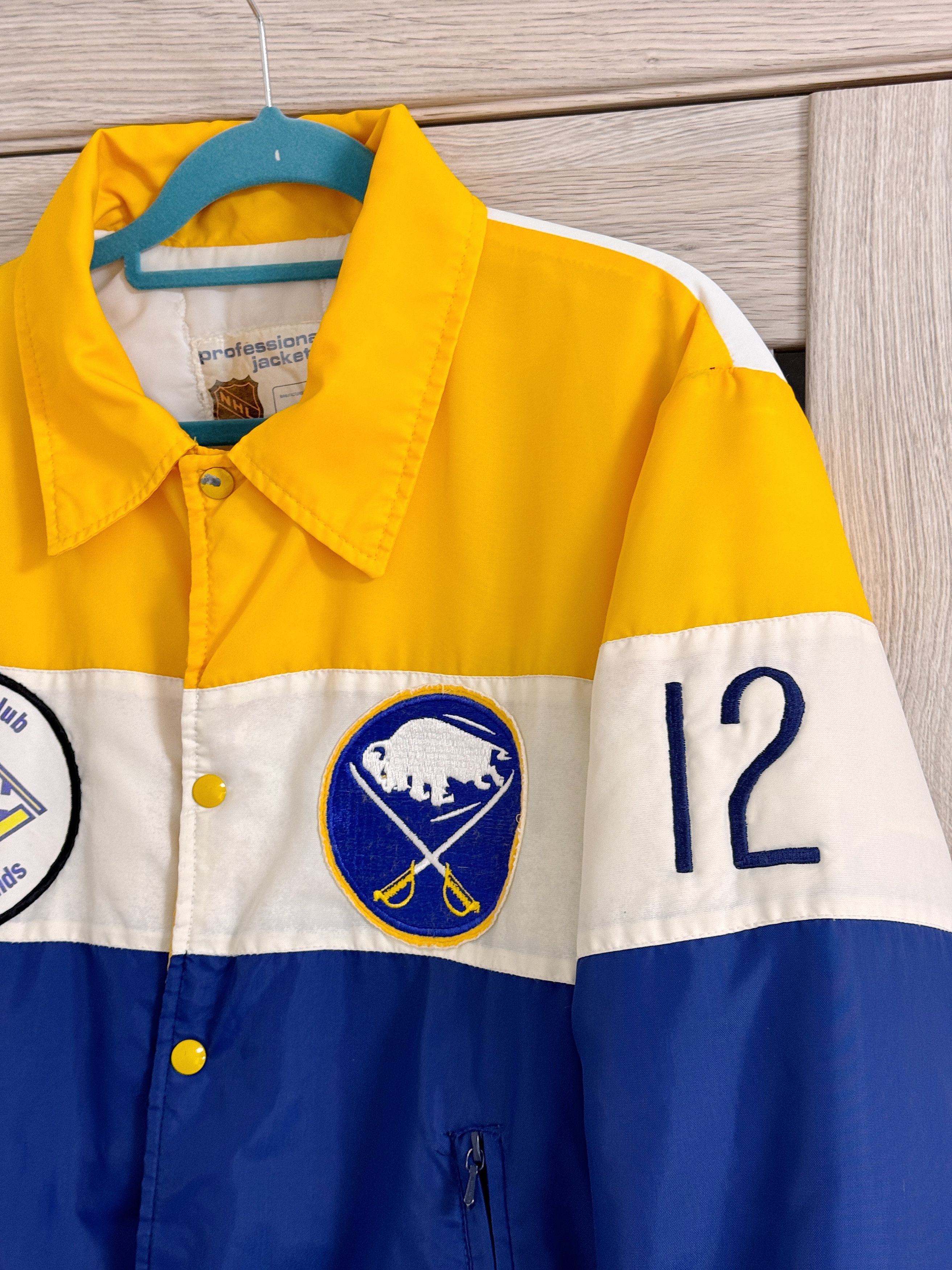 NHL × Vintage 80s Buffalo Sabres Members Jacket #12 NHL by Shain Size US L / EU 52-54 / 3 - 4 Thumbnail
