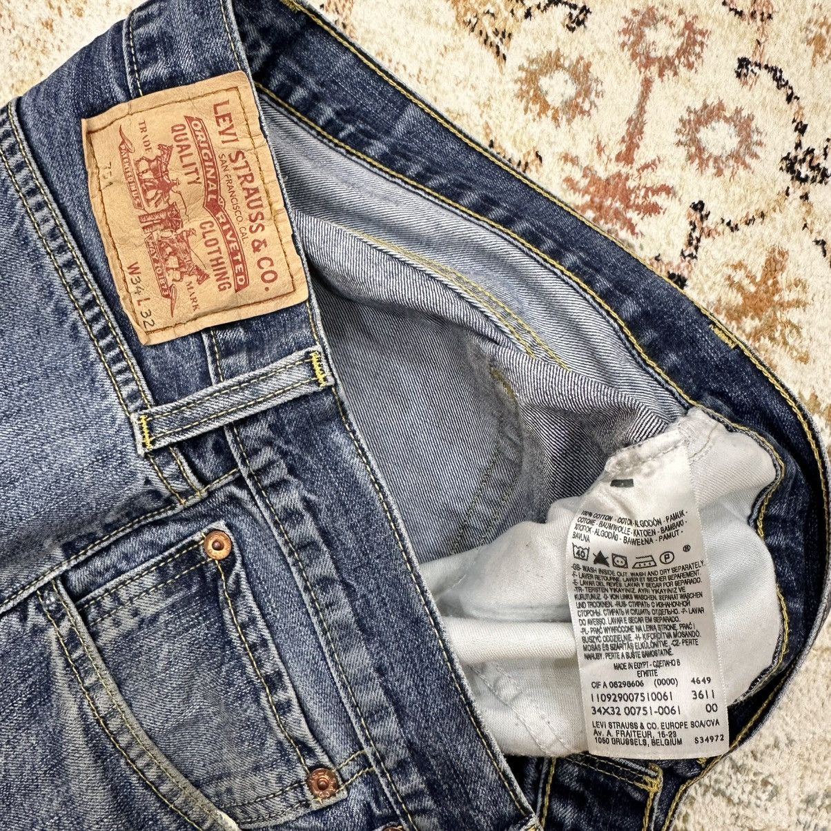 Levi's Vintage Clothing × Vintage Vintage Levi’s 751 Jeans W34xL32 Pants Old Money Y2K Size US 34 / EU 50 - 9 Thumbnail