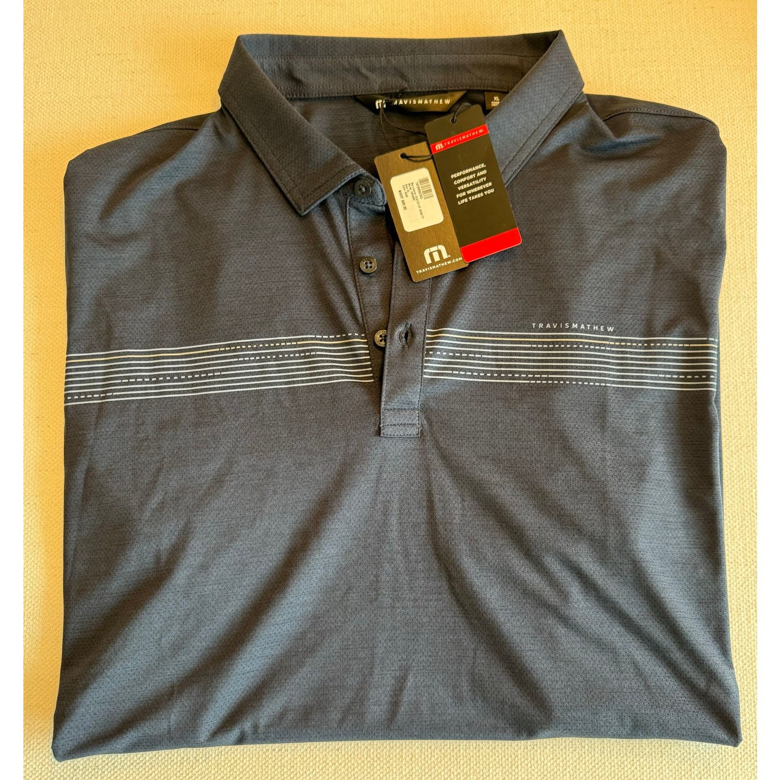 TravisMathew Travis Mathew Polo - Men’s (XL) Navy Size US XL / EU 56 / 4 - 3 Thumbnail