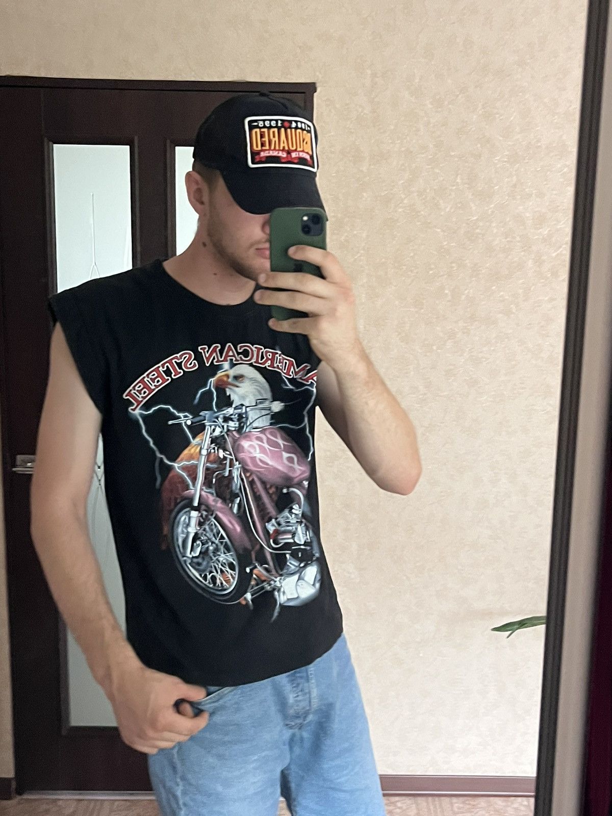 Harley Davidson × Vintage Vintage American Steel T shirt rock style short sleeves Size US L / EU 52-54 / 3 - 2 Thumbnail