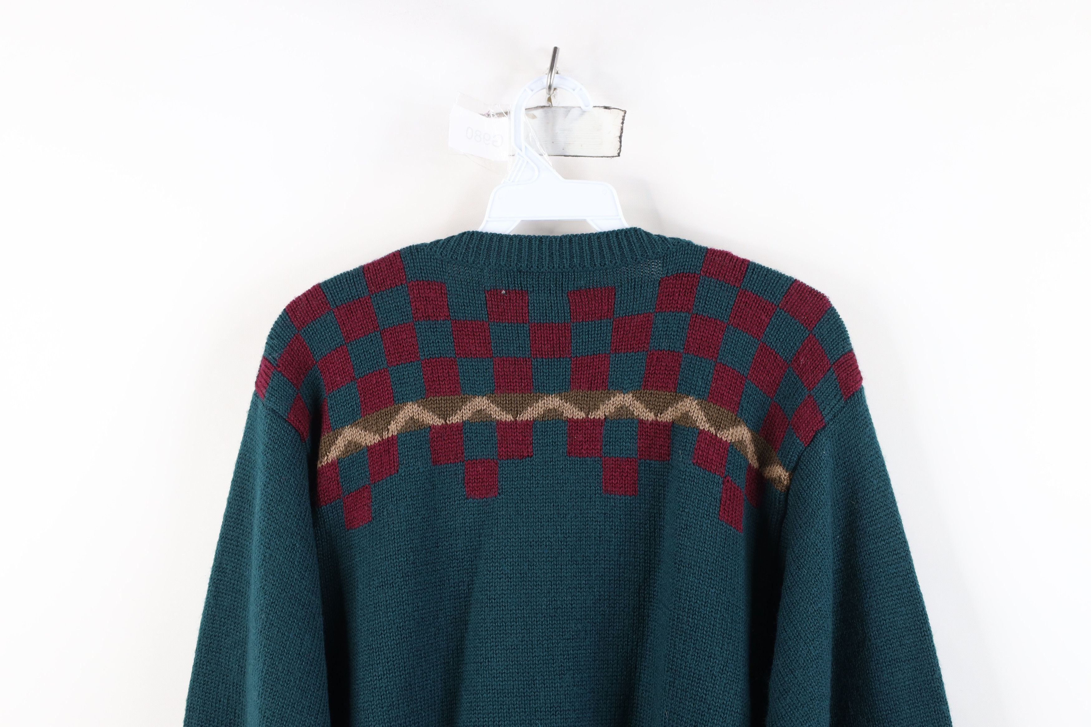 Vintage Vintage 90s Streetwear Deer Buck Wool Knit Cardigan Sweater Size M / US 6-8 / IT 42-44 - 13 Thumbnail