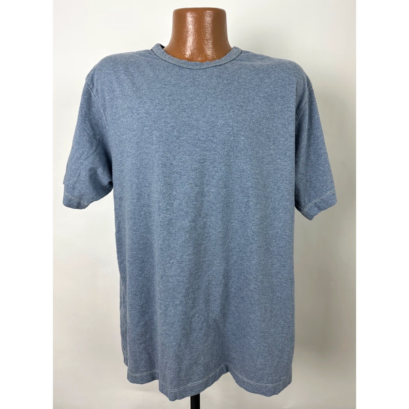 Old Navy VINTAGE Old Navy Shirt Adult Large Heather Blue Minimal Y2K Cotton Midweight Blank Size US L / EU 52-54 / 3 - 3 Thumbnail