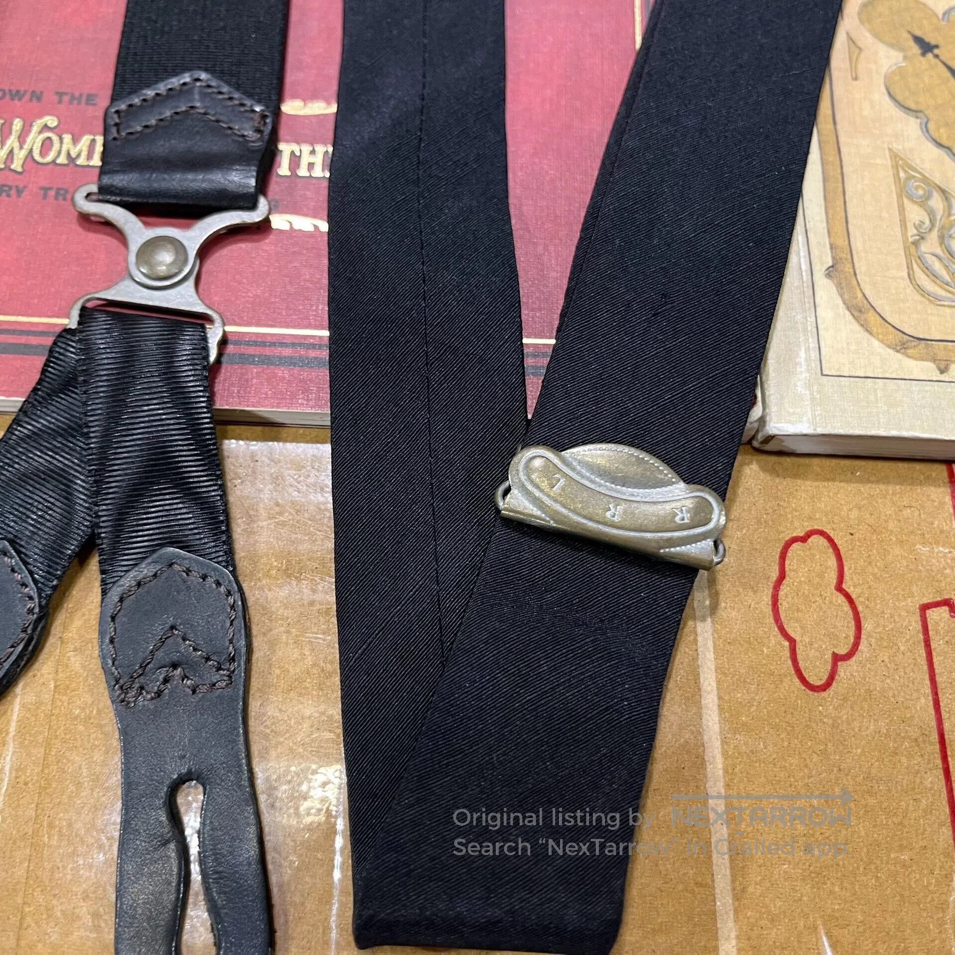 RRL Ralph Lauren black double rl suspender straps. Size ONE SIZE - 6 Thumbnail