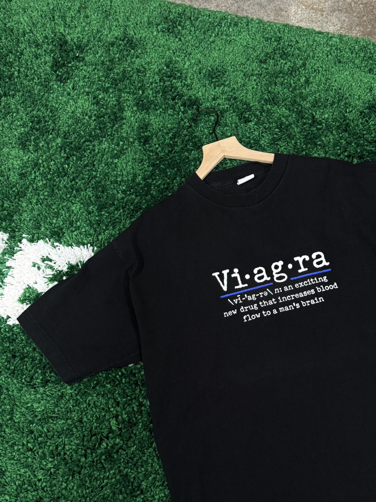 Vintage RARE Vintage Viagra Definition Tee Black XL 90s Size US XL / EU 56 / 4 - 2 Thumbnail