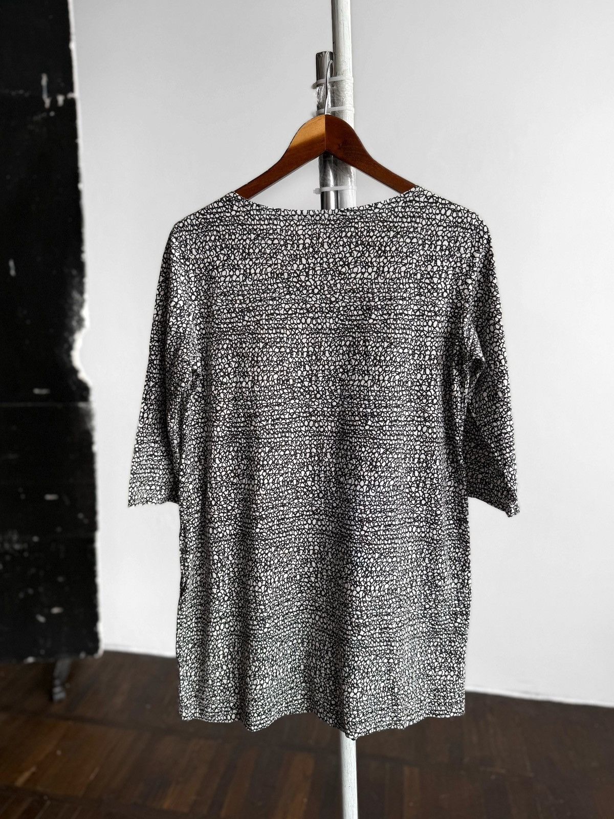 Marimekko Marimekko Womens Cotton Dress Black White Pattern 3/4 Sleeve Size M / US 6-8 / IT 42-44 - 4 Thumbnail