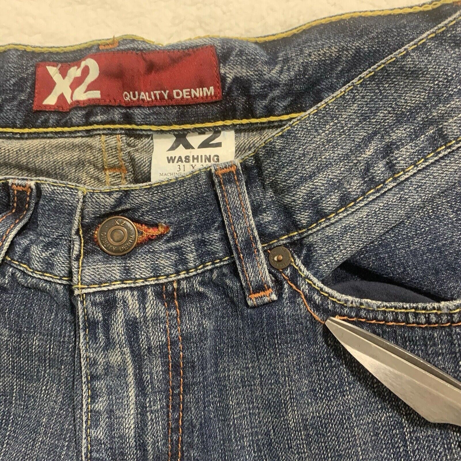 Other X2 Quality Denim Jeans Men's Size W31 L30 Blue Boot Cut Size 31" - 2 Thumbnail