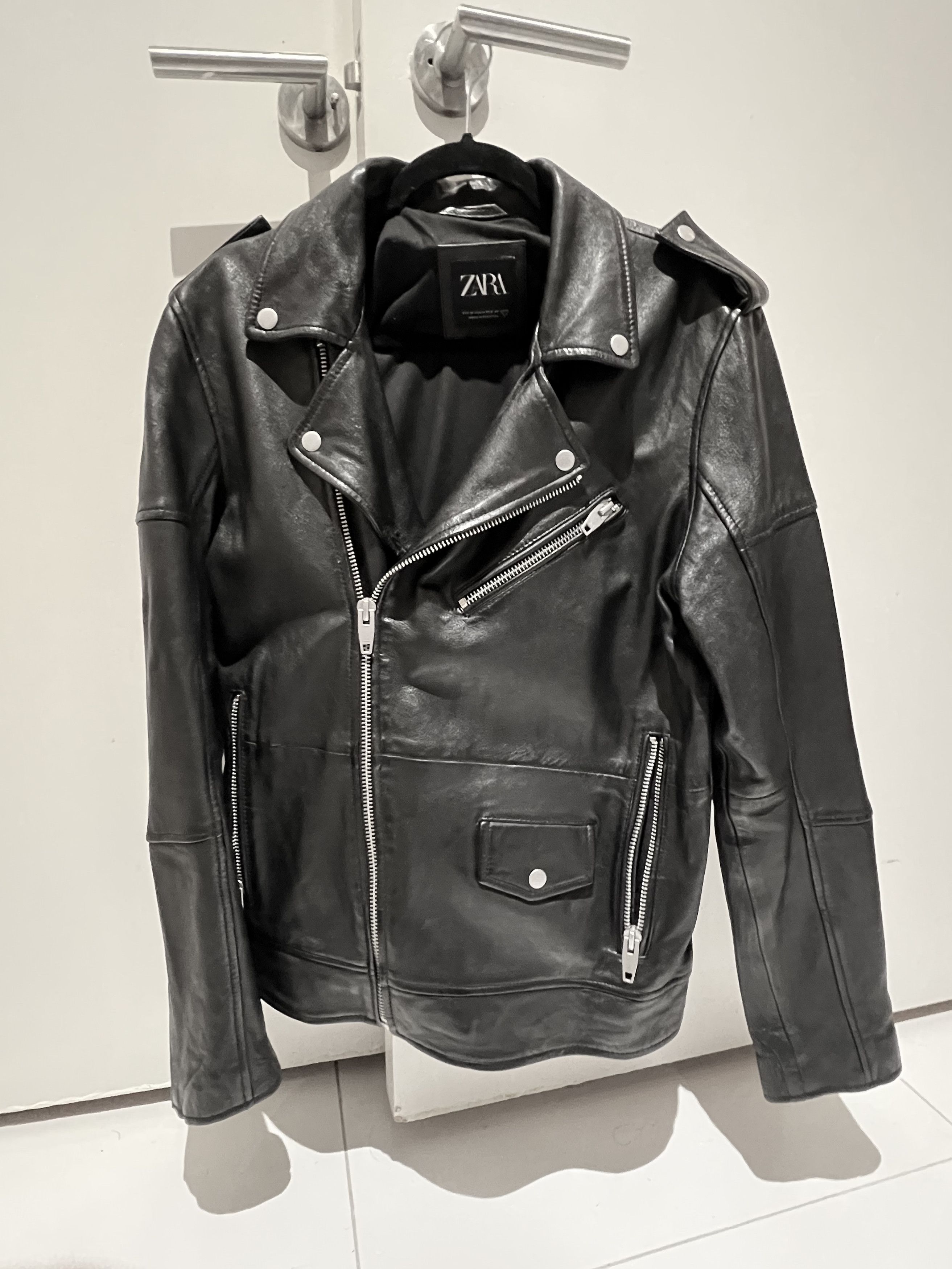 Zara Real Leather Biker Jacket Size US M / EU 48-50 / 2 - 1 Preview