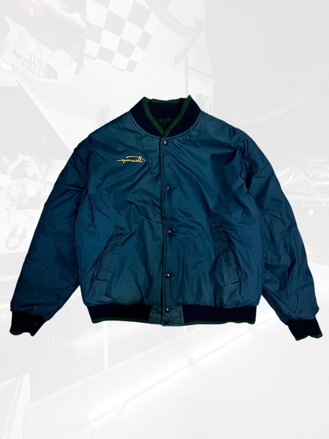 Vintage Vintage 80s Reversible Thump! Varsity Bomber Jacket Size US XL / EU 56 / 4 - 3 Thumbnail