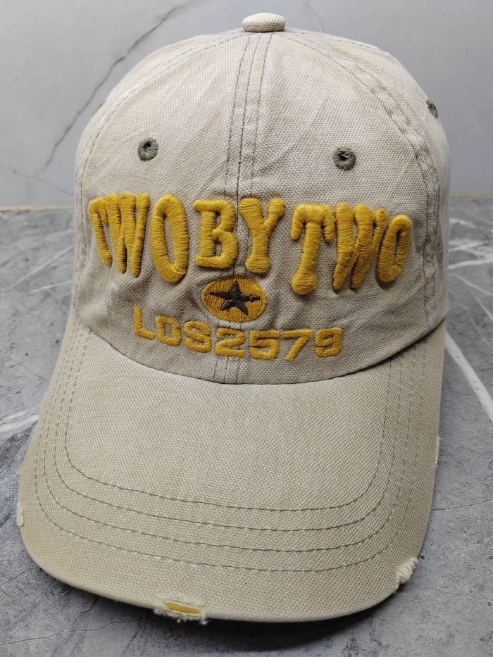 Japanese Brand Vintage Two By Two Distressed Style Cap Hat Size ONE SIZE - 1 Thumbnail