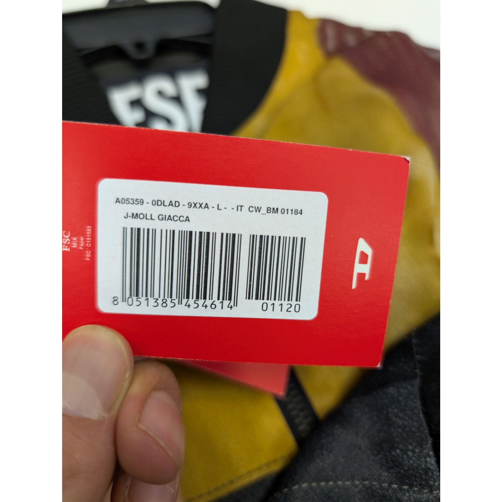 Diesel o1rshd1 J-Moll printed bomber jacket black, red, and yellow Size US L / EU 52-54 / 3 - 23 Thumbnail