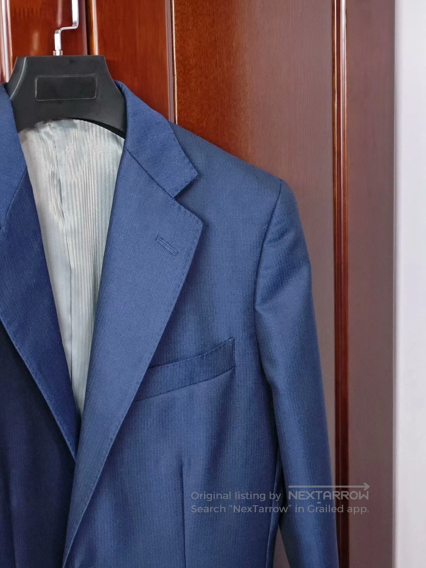 Other Custom Blue Wool Suit Jacket. Size US S / EU 44-46 / 1 - 2 Thumbnail