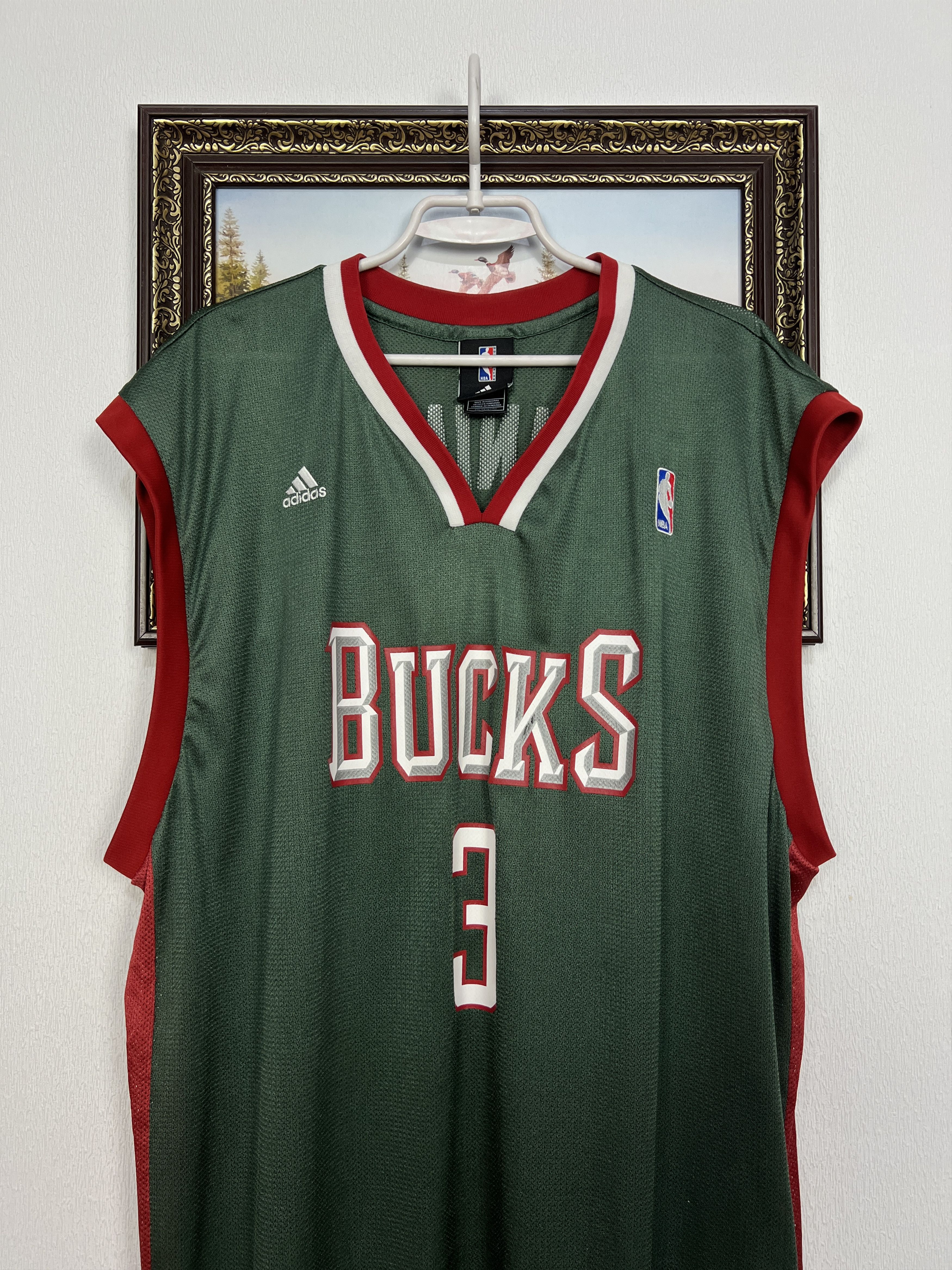 Adidas Vintage NBA Milwaukee Bucks Brandon Jennings Jersey NBA Size US XXL / EU 58 / 5 - 2 Thumbnail