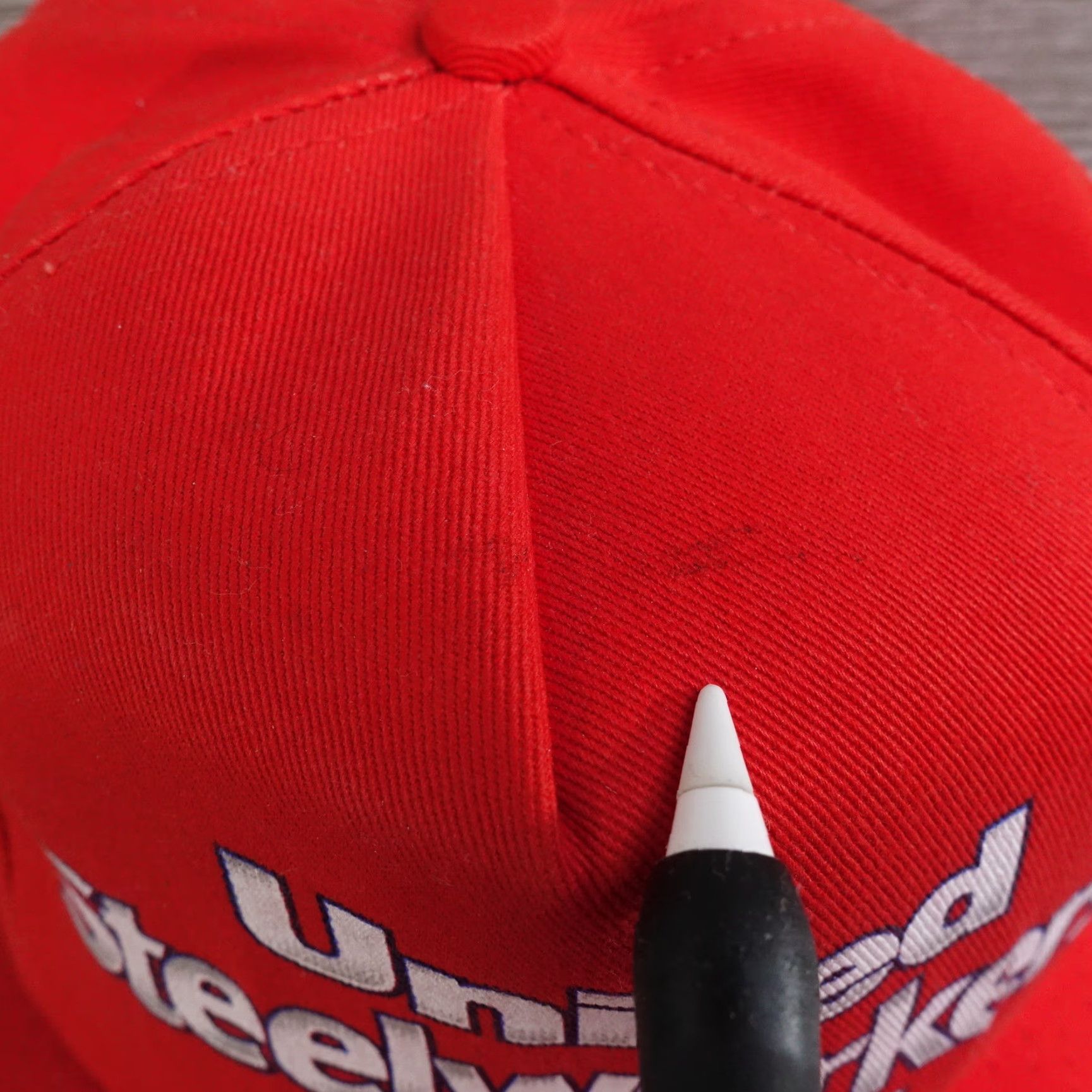 Vintage Vintage United Steelworkers District 1 Red Trucker Hat Adjustable Cap Unisex Casual Fall Spring Summer Winter Size ONE SIZE - 4 Thumbnail