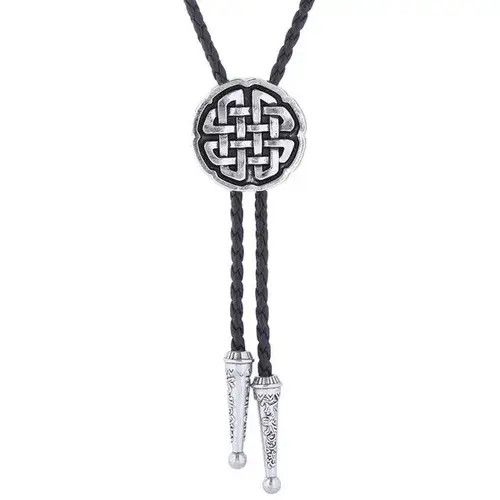 Cowboy Equipment × Vintage Vintage Lucky Knot Leather Rope Bolo Tie Size ONE SIZE - 4 Thumbnail
