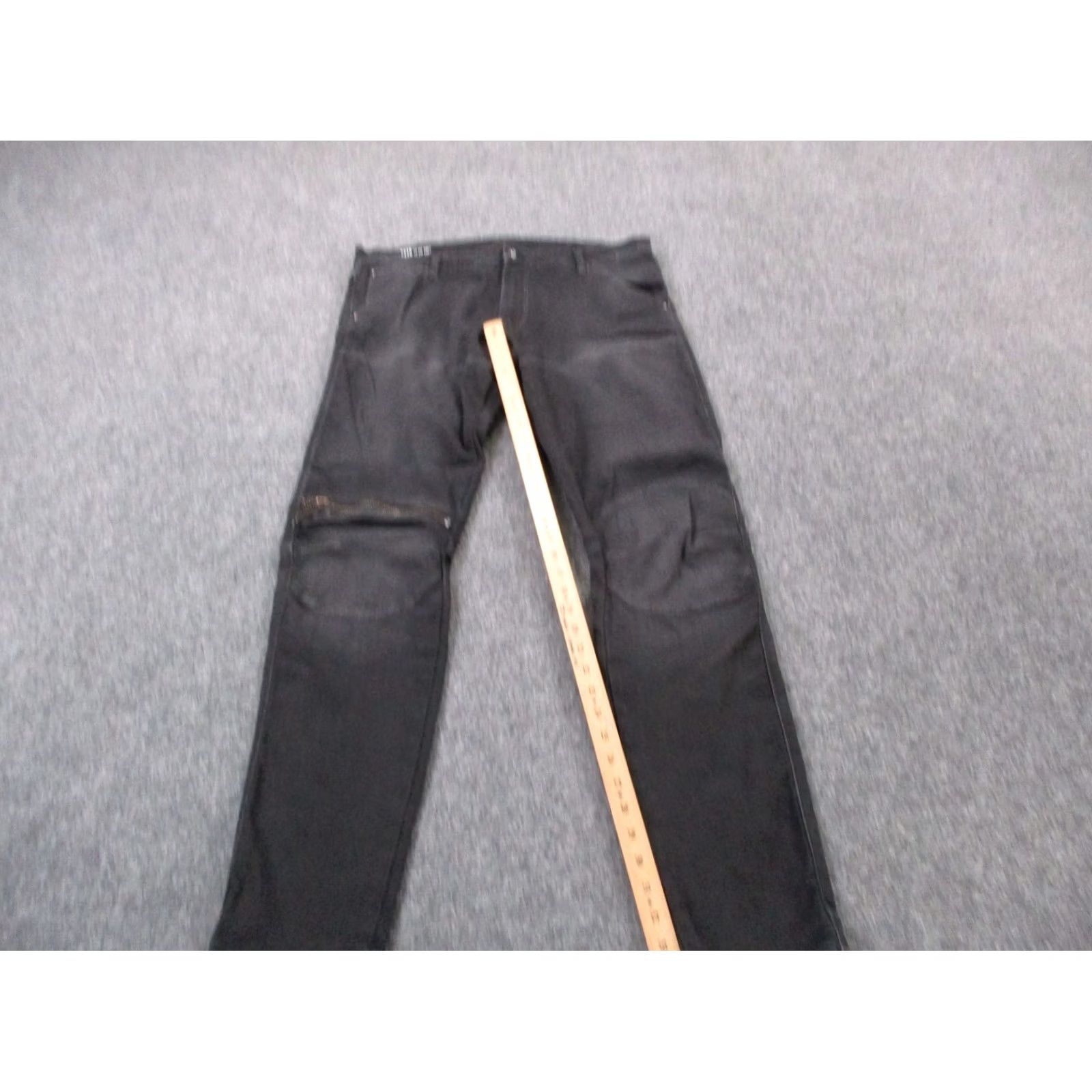 G-Star G Star Raw Jeans Men 36 X 36 Black Denim Waist Fit Skinny Grunge X 5620 Size US 35 - 3 Thumbnail