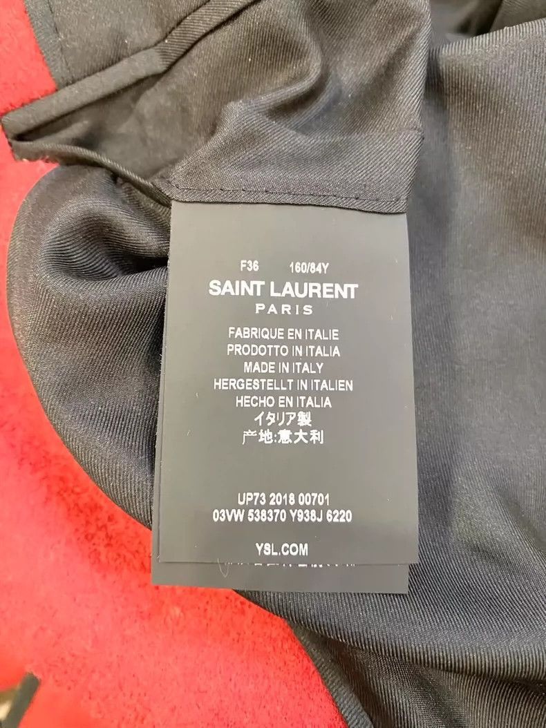 Saint Laurent Paris Saint Laurent Paris Red sword collar suit jacket-2506 Size US S / EU 44-46 / 1 - 6 Thumbnail