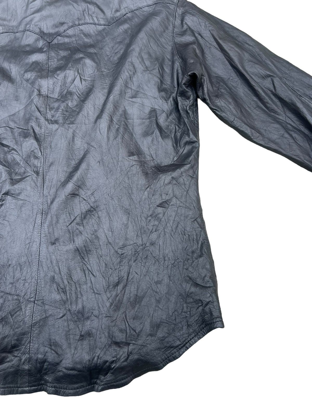 Leather Vintage Freedom Japan Black Cow Leather Western Shirt Size US M / EU 48-50 / 2 - 20 Thumbnail